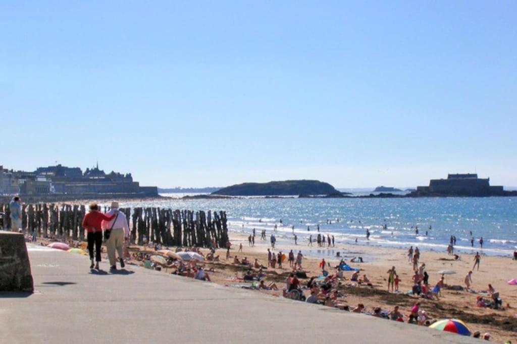 St Malo Maison Avec Jardin Proche Gare Plage Intramuros Chien Admis Parking Gratuit Saint-Malo Exteriör bild